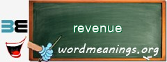 WordMeaning blackboard for revenue